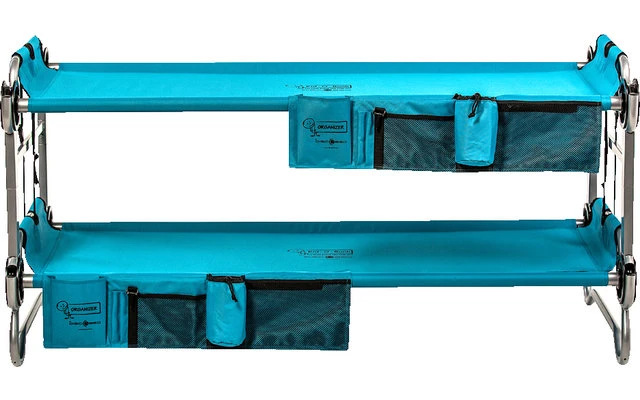 Disc-O-Bed Kid-O-Bunk Kinder Camping Stockbett Inkl. Seitentaschen Rot / Silber 3 Disc-O-Bed Kid-O-Bunk Kinder Camping Stockbett Inkl. Seitentaschen Rot / Silber