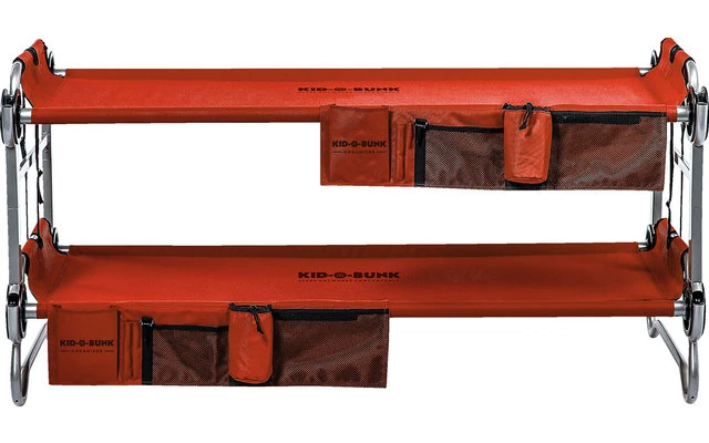 Disc-O-Bed Kid-O-Bunk Kinder Camping Stockbett Inkl. Seitentaschen Rot / Silber 9 Disc-O-Bed Kid-O-Bunk Kinder Camping Stockbett Inkl. Seitentaschen Rot / Silber – Bild 7