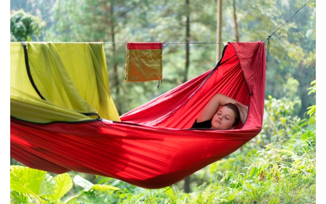 Ticket To The Moon Original Pro Hammock Hängematte 325 X 200 Cm Burgundy 7 Ticket To The Moon Original Pro Hammock Hängematte 325 X 200 Cm Burgundy – Bild 5